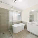 Minimalist White Scandinavian Bathroom — Stoneworks in NSW