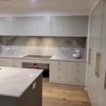 White Benchtop And Cabinet — Custom Stone Benchtops, Vanities And More In Newcastle