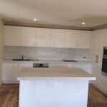 Kitchen with counter—Stoneworks in NSW