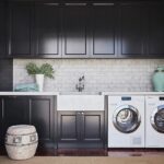 Beautiful Bathroom With elegant Washing Machine — Stoneworks in NSW