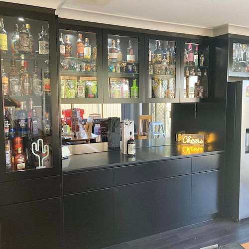 Black Cabinets — Custom Stone Benchtops, Vanities And More In Newcastle