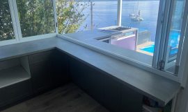 Stone BBQ Surrounds in Waterfront Newcastle Home — Vivid Stoneworks in Thornton, NSW